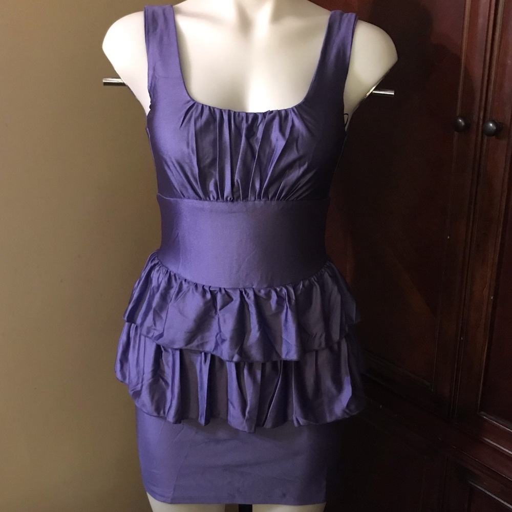 🆕 Finesse Purple Sleeveless Mini Dress-Med
